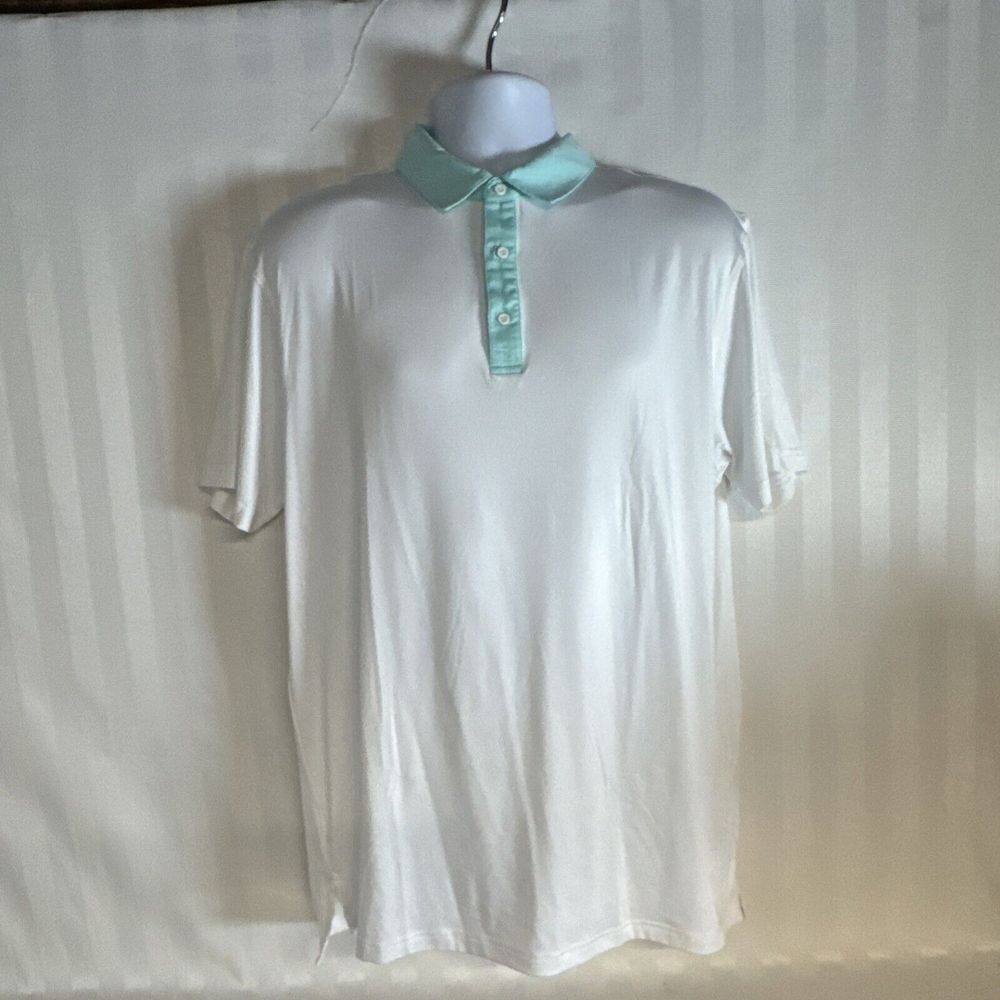 Head Sportswear Men's Two-Tone Solid Polo Shirt, XL  White/Ocean‎